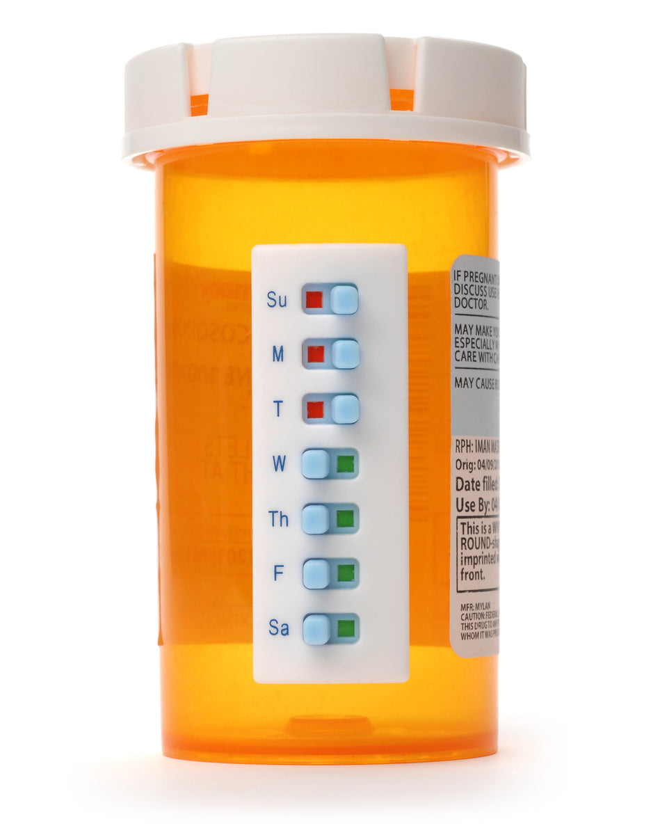  5 Pack Medication Tracker and Reminder, Take-n-Slide