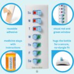 Take and slide features reusable adhesive curved back red green window indicators
