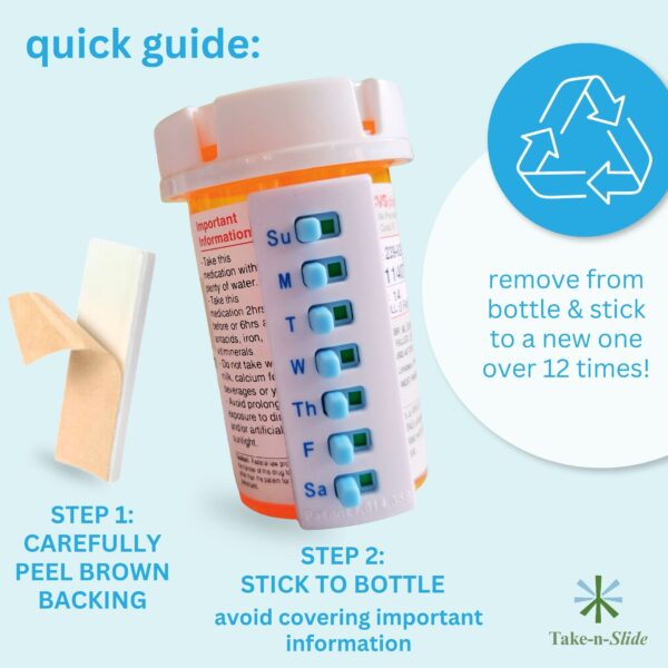 Quick guide remove adhesive backing and stick to your bottle